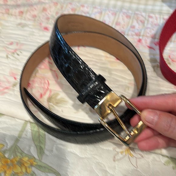 coach alligator belt